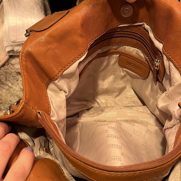 Michael Kors cognac leather purse - Picture 6 of 9